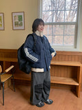 Moriki banding string fleece wide pants