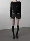Sherry Layered Boat Neck Tee