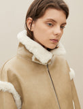 Crop Shearling Mustang Woman