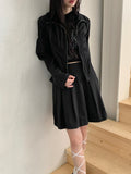 [MADE] Shanti Windbreaker Shirring Pleated Crop Long Sleeve Zip-Up