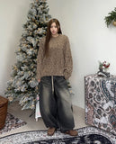 Pelo Browntin Balloon Denim Pants