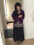 Honil Flower Shirring Banding Long Skirt