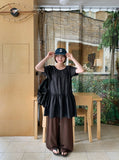 Selverco Layered Shirring Tiered Short Sleeve One Piece