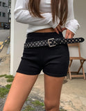 Deep Ribbed Knit Shorts