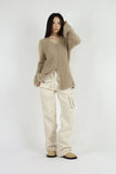 Zipper three-dimensional cargo pants