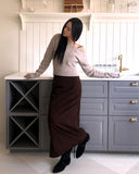 Rudan lip-neck button knit