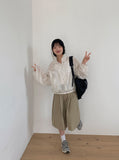 [unisex] Delme Track Line Nylon Banding Bermuda Pants