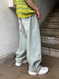 Snap Wide Light Blue Denim
