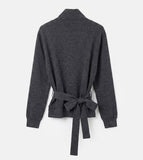 Buckle Strap High Neck Jersey Top