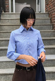 BREEZY STRIPE CROP SHIRT