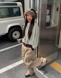 Maki Multi Stripe Color Matching Hood Zip-Up