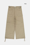 Trap side zipper parachute cargo pants
