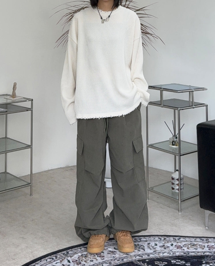 【SATIIIZ】Kyrem Peach Balloon Cargo Pants SATIIIZ (サティーズ) - キレムピーチバルーンカーゴパンツ
