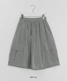 [Unisex] Iltev Nylon Banding Cargo Bermuda Pants