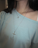 Koiz Silver Cross Necklace