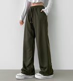 Color Basic Long Wide Banding Training Pants