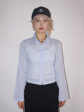 PINTUCK STRIPE CROP SH