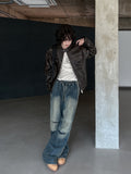 Moshu Trackline String Denim Pants