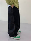 Bitter Color Sheme Stitching Balloon Pants