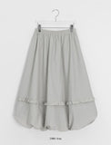 Pearlenny Banding Frill Balloon Long Skirt