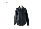 [MADE] Beer Pocket Boxy Leather Collar Jacket