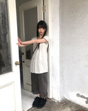 Mekun Roll-up Wide Cotton Pants