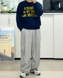 Berry Hairy Lettering Knit