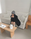 Kinjo Vintage Rose Flower Ribbed Knit Beanie