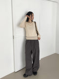 walkie nylon two-way cargo long wide jogger pants
