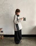 [unisex] Wylen Nylon Printing Over Sweatshirt