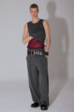 spacious belt pants