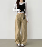 Rivet Fatigue Pocket Point Wide Cotton Pants