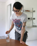 Peubo Terry Airplane Semi Crop Short Sleeve T-Shirt