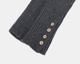 Woody wood button knit leg warmers