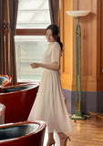 Poen Chiffon Shirring Flare One Piece