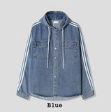 Fran Track Hooded Denim Shirt