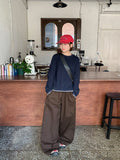 [BAONHAUS] Hokyo Star Color Matching Banding Wide Pants