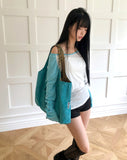 Ronan Leopard Color Matching Shoulder Bag