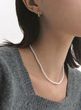 Noailles Silver (C) White Pearl 2WAY Necklace