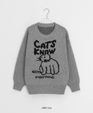 Diganne Cat Printing Over Knit