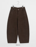 Minges Brushed Cotton Balloon Wide Pants
