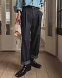 Revere one-tuck denim pants