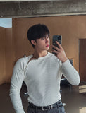 As Zipper Lip Muscle Fit Long Sleeve