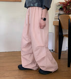 Ruheu Banding Nylon String Parachute Pants