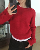 Lacon loose fit angora round knit