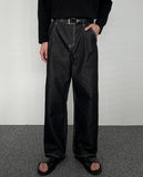 Roll Up Down Wide Denim Pants