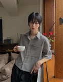 Fury Seersucker Crop Short Sleeve Shirt