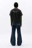 damage washing layered t-shirt