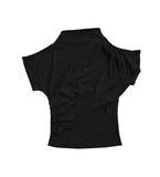 [ EEUN MADE ] Unbalance Shirring turtleneck Top