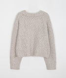 Tomin cashmere wool cable crop knit